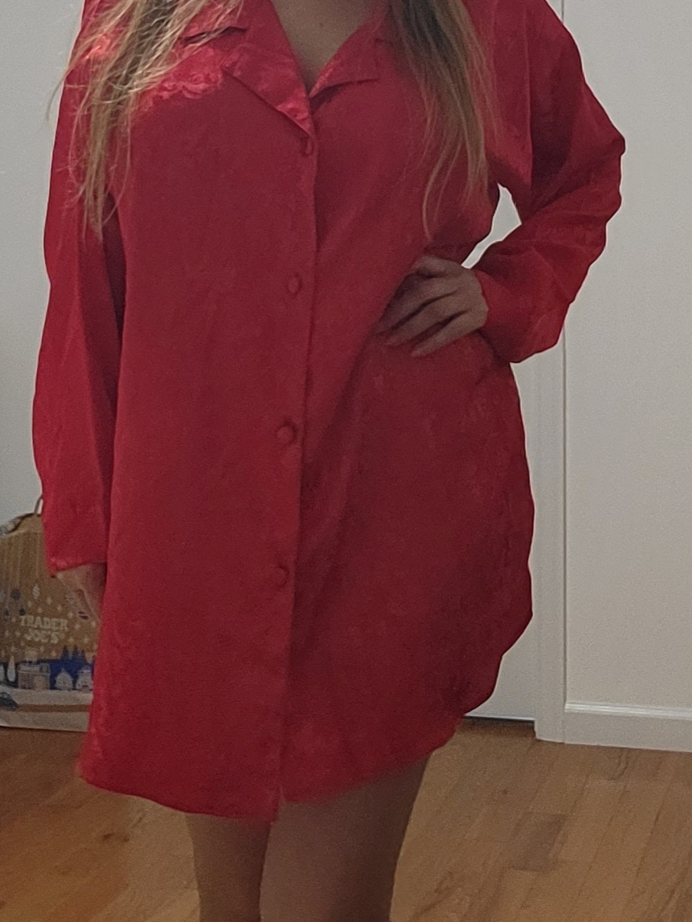 Victoria's Secret Hot Pink Satin Nightshirt